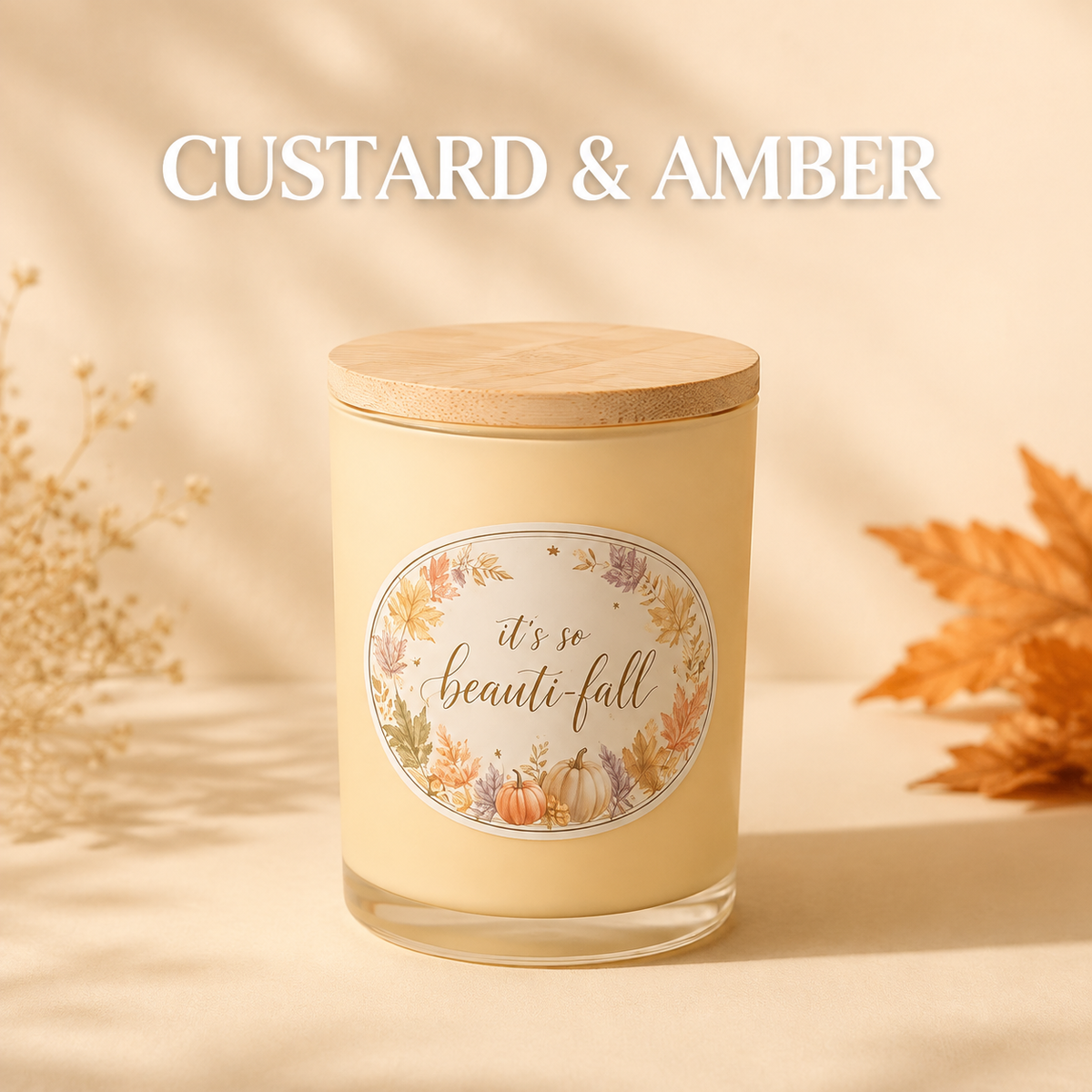 It's So Beauti-Fall Jar Candle: Custard & Amber